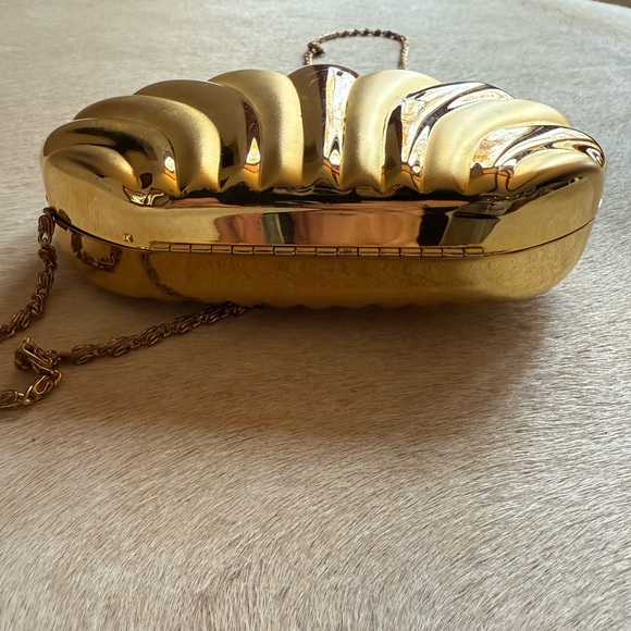 Nordstrom Gold Clutch with Chain - Picture 5 of 7